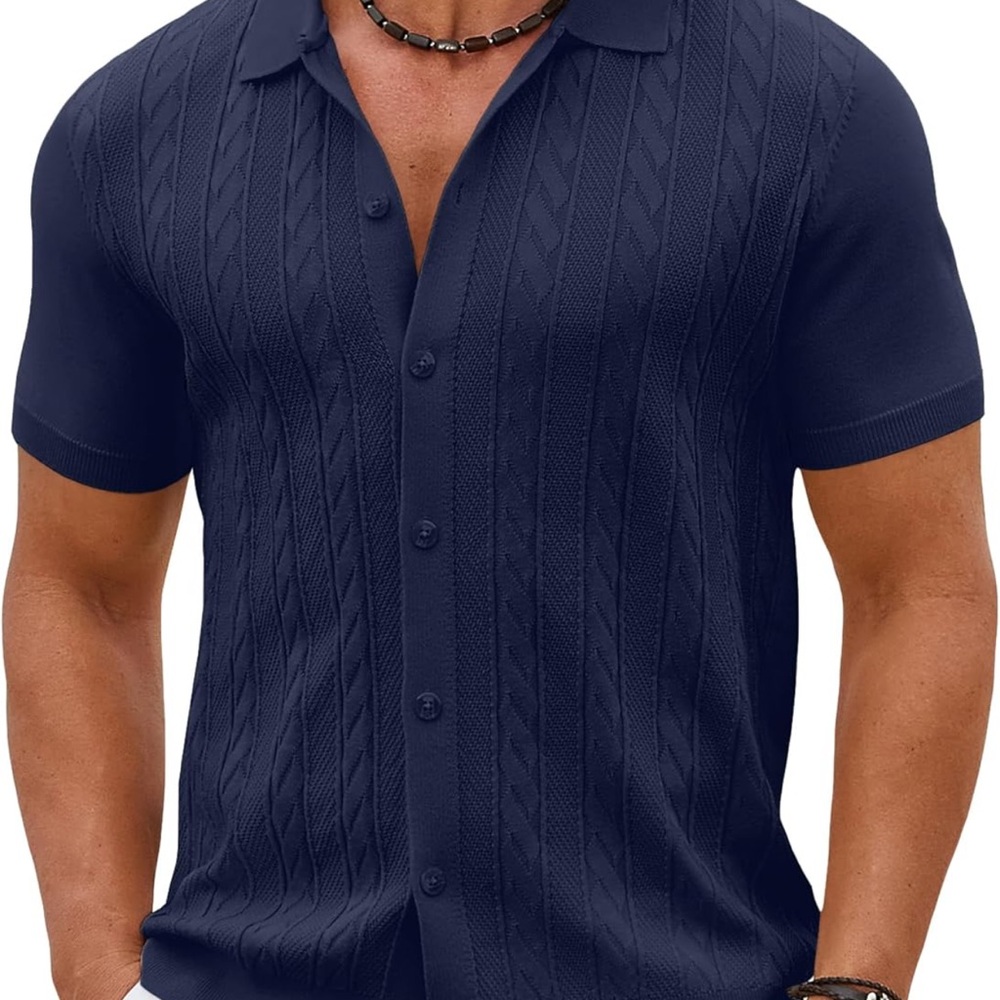Men's Classic Navy Button Down Shirt- size 3 XL